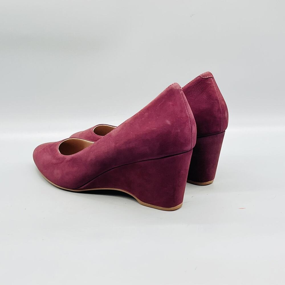 Cole Haan Shoes Womens 9 Purple Suede Waterproof Grand OS Wedge Pumps Round Toe - Picture 5 of 11